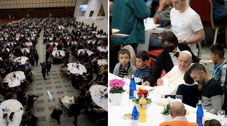 Papa Francisco comparte almuerzo en el Vaticano por la Jornada Mundial de los Pobres 2022 – ACI Prensa