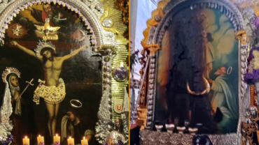 Imagen del Señor de los Milagros en Ayacucho se incendia durante misa por el Día de todos los Santos – Infobae America