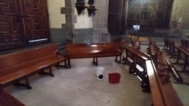 Intensas lluvias causan daños en la Catedral Metropolitana de México