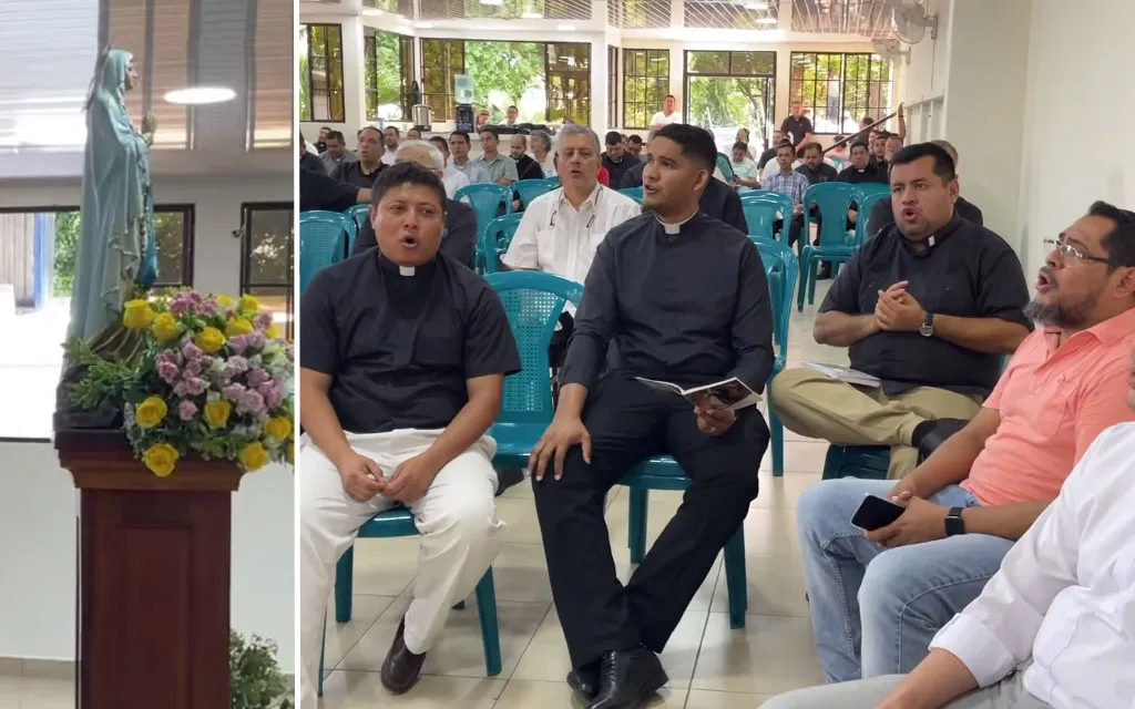 VIDEO: Más de 200 sacerdotes de Nicaragua cantan a la Purísima y rezan el Rosario