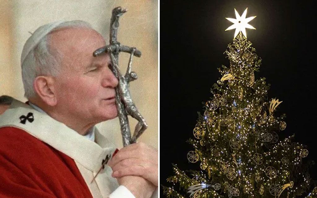 Así explicó San Juan Pablo II el significado del árbol de Navidad