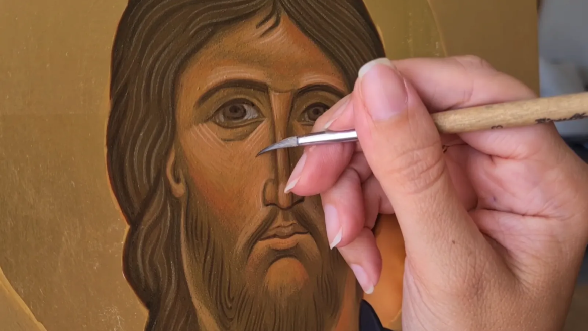 Con este curso virtual puedes pintar tu propio ícono de Cristo Pantocrátor