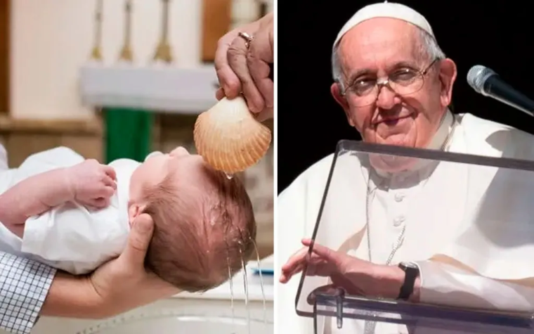 El Papa afirma que con el bautismo Dios nos hace hijos suyos y “herederos del Paraíso”