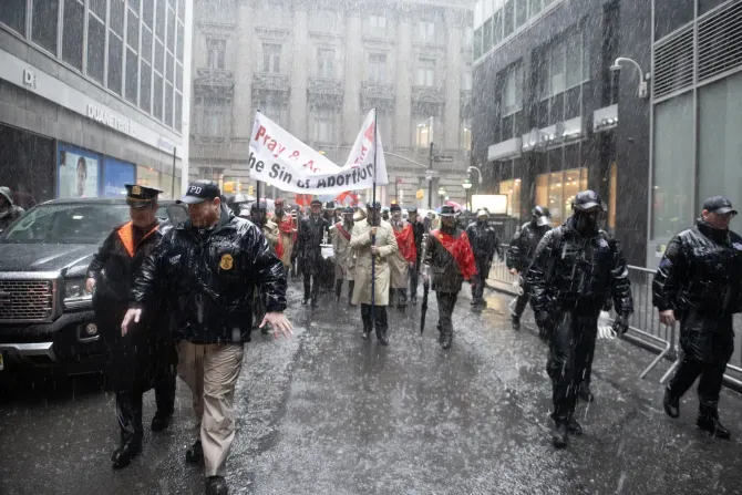 FOTOS: Providas de Nueva York marchan con alegría a pesar de la fuerte lluvia y las burlas