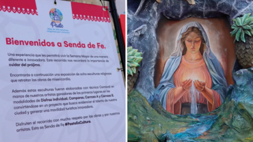 Alcaldía instala imágenes religiosas gigantes para acompañar la Semana Santa 2024