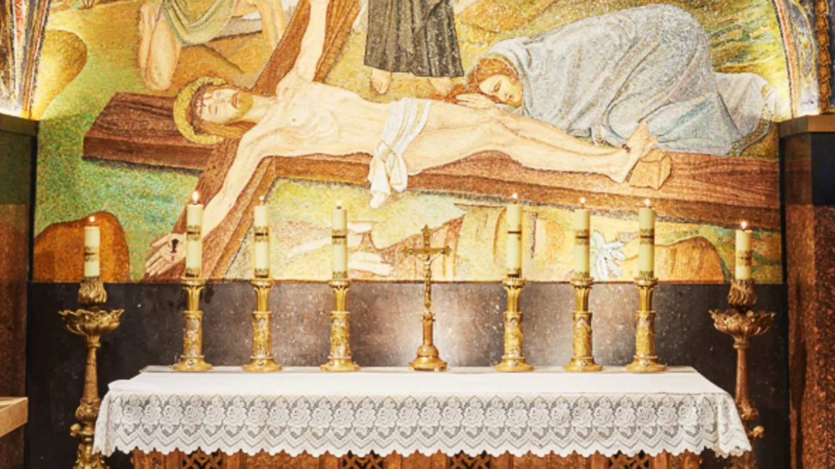Por esta razón ha sido retirado el altar católico de la crucifixión de la Basílica del Santo Sepulcro