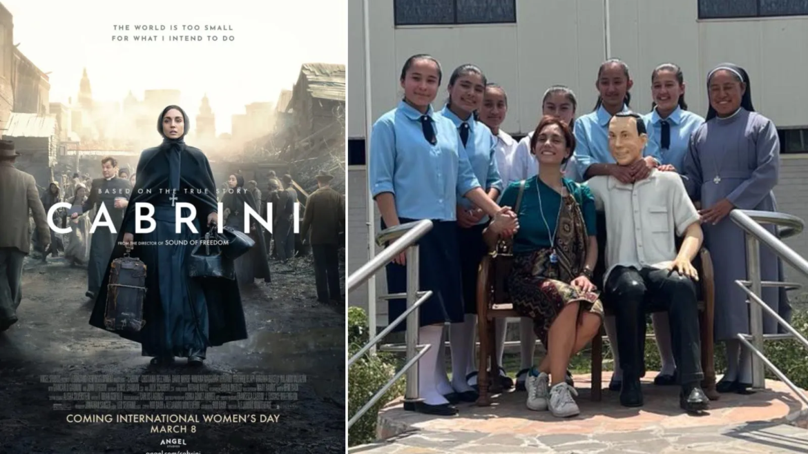 Protagonista de la película "Cabrini" visitó un internado de niñas dirigido por religiosas en México