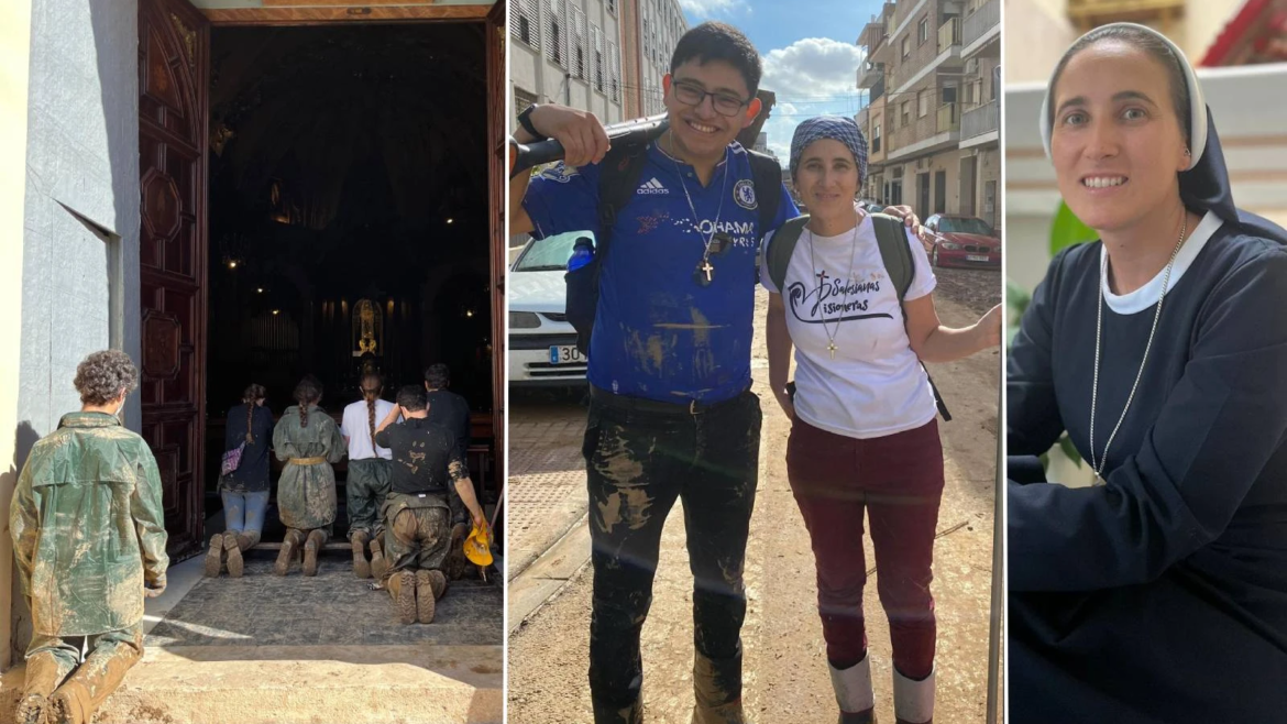 "Dios está embarrado": La conmovedora misión de una monja en el corazón de la tragedia de Valencia