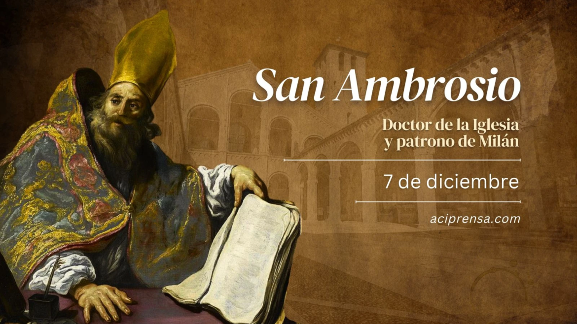 Hoy celebramos a San Ambrosio de Milán, modelo de predicador y quien bautizó a San Agustín