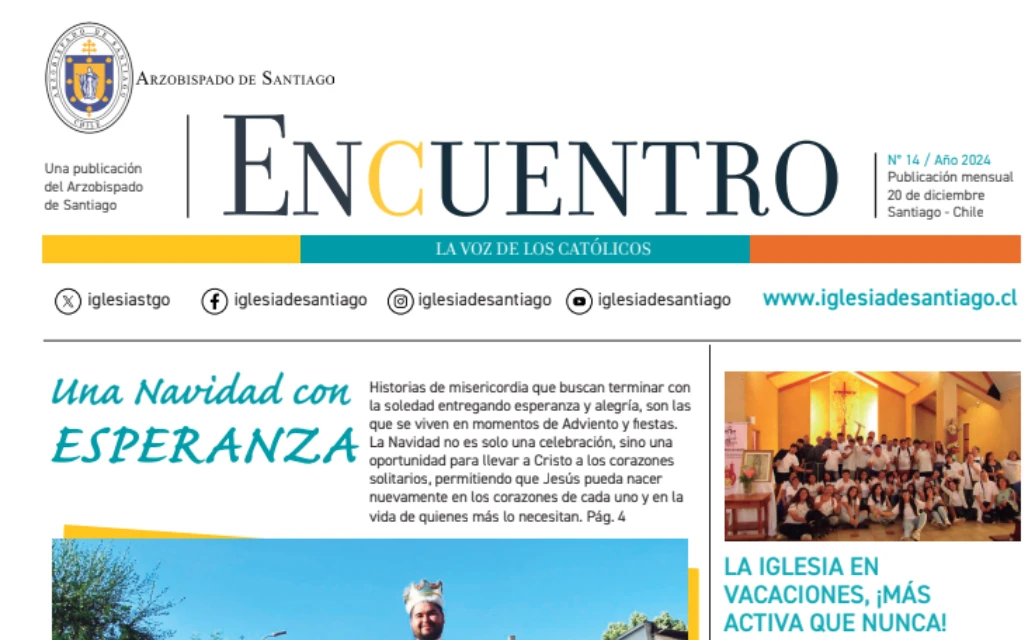 Vuelve “Encuentro”, el periódico del Arzobispado de Santiago de Chile