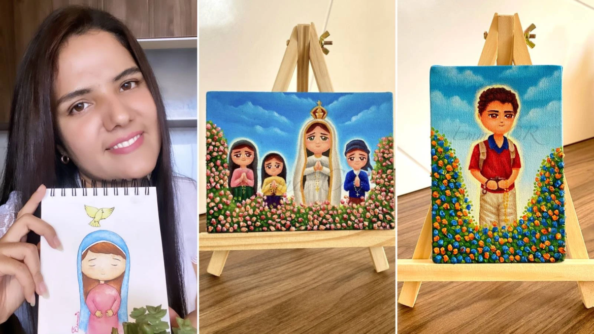 Artista católica revela cómo el arte le devolvió el sentido: “Comunico lo que Jesús y María colocan en mi corazón”