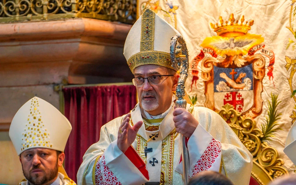 Cardenal de Jerusalén preside Misa por el Papa Francisco en la Iglesia del Santo Sepulcro