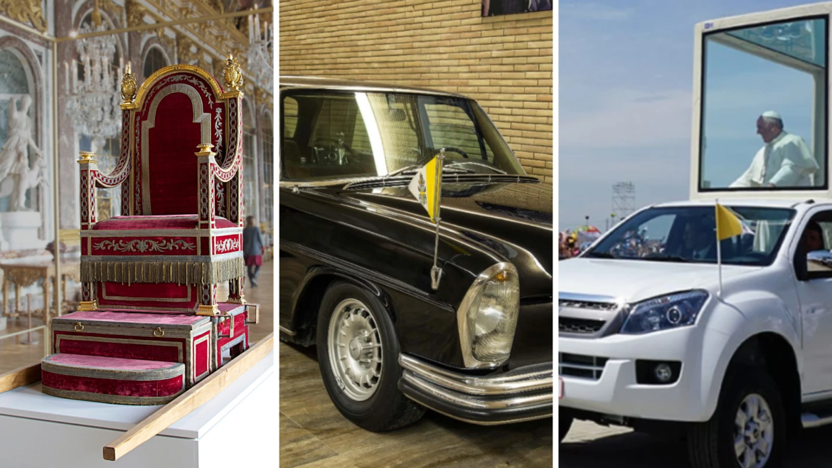 De un trono cargado en hombros al auto eléctrico: La evolución del transporte del Papa