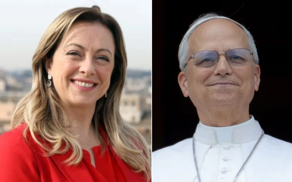 León XIV habla por teléfono con la jefa de Gobierno italiano, Giorgia Meloni