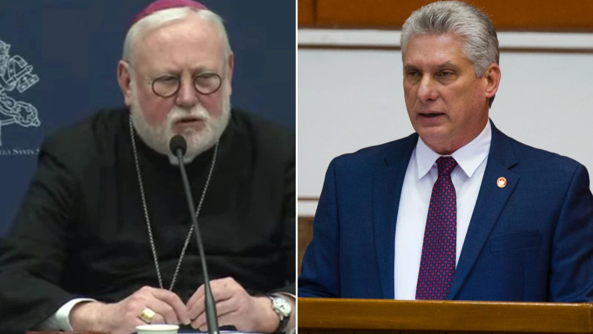 Mons. Gallagher se reúne con Díaz-Canel durante su viaje a Cuba