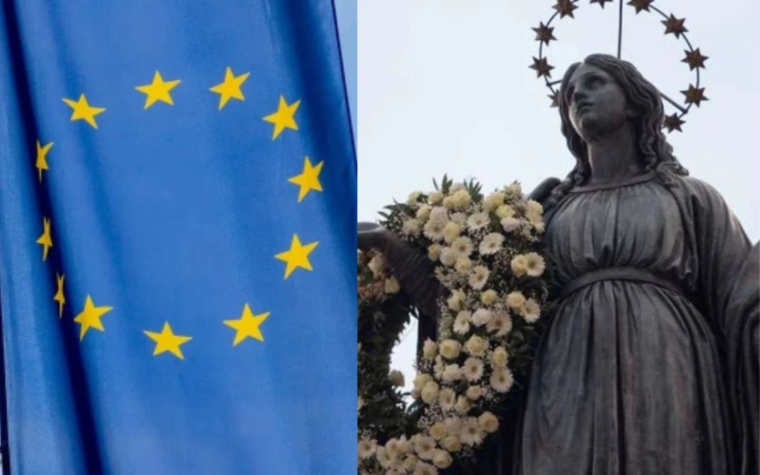 ¿La bandera de la Unión Europea tiene un origen mariano?