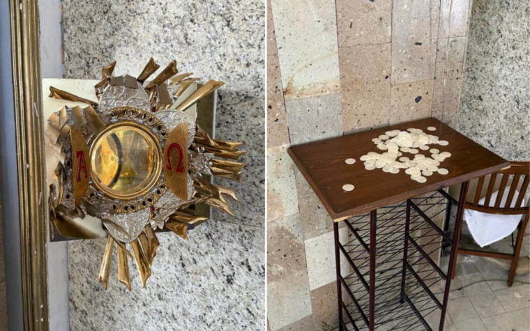 Realizan acto de desagravio tras profanación de iglesia católica en Baja California, México
