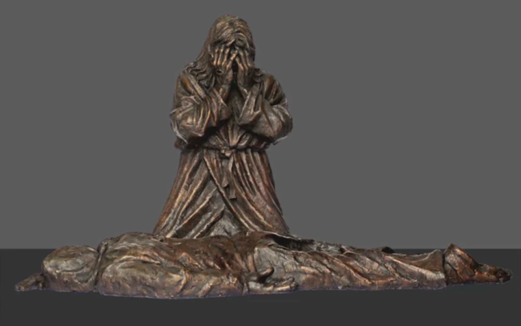 Arquidiócesis en EE.UU. recibirá estatua que representa a Cristo llorando por una víctima de asesinato