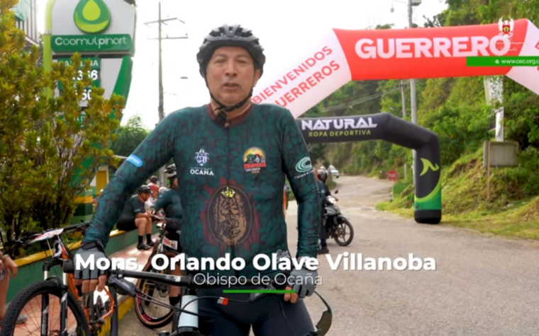 Obispo ciclista colombiano da gracias a Dios por la salud y el mundo del deporte