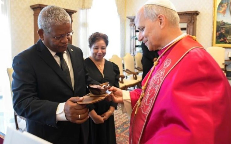 El Papa León XIV recibe al presidente de Seychelles en el Vaticano