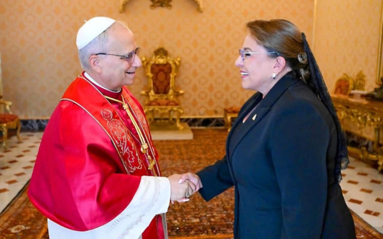 El Papa León XIV recibe a la presidenta de Honduras, Xiomara Castro
