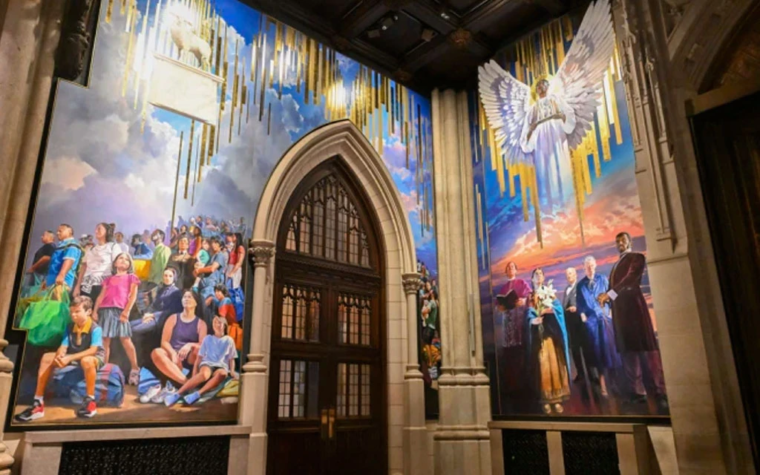 Inauguran en la Catedral de San Patricio un gran mural en honor a los inmigrantes de Nueva York