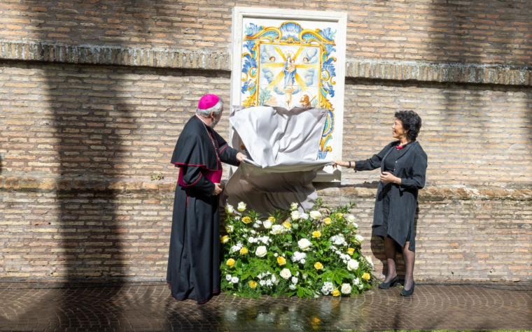 La Virgen del Pilar, Patrona de la Hispanidad, ya tiene un lugar en el corazón de los Jardines Vaticanos